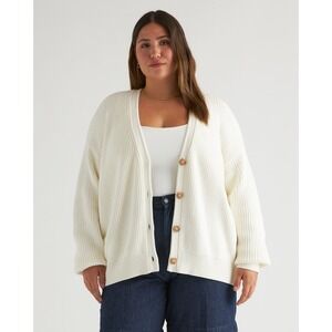 100% Organic Cotton Oversized Boyfriend Cardigan